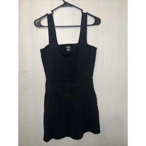 Victorias Secret PINK Active Skort Dress L Women's Rib Square Neck Black